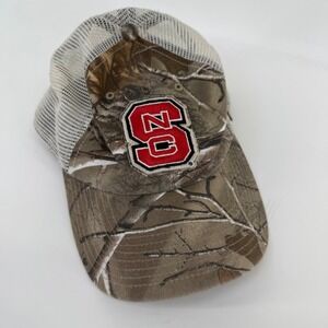 47 Brand NC State Wolfpack Camo Mesh Trucker Hat Adjustable Baseball Cap